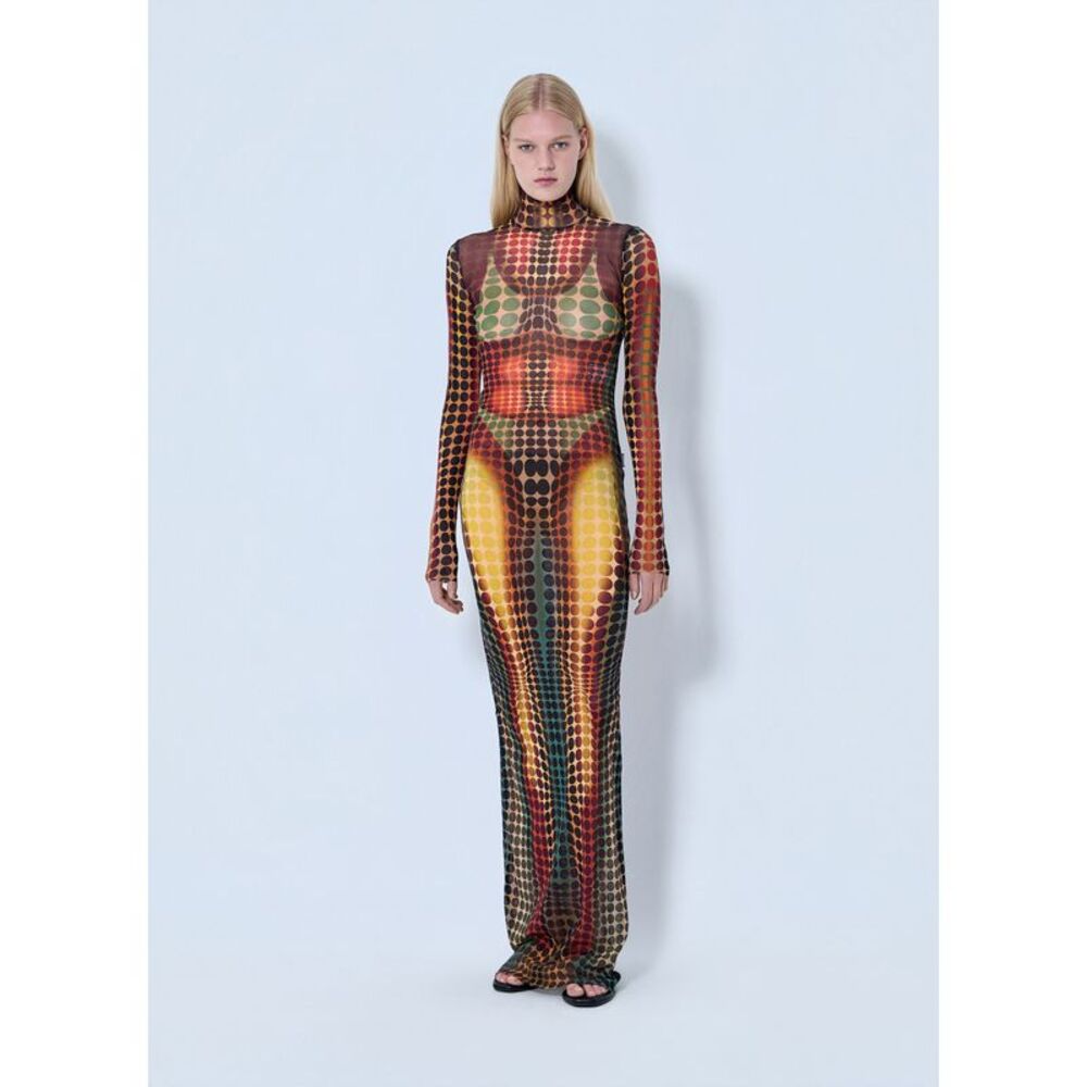 Jean Paul Gaultier Women Re-Edition Long Dress High Neck - Picture 2 of 6